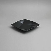 צלחת הגשה יהלום 23.5 ס"מ מלמין שחור