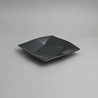 צלחת הגשה יהלום 26.5 ס"מ מלמין שחור