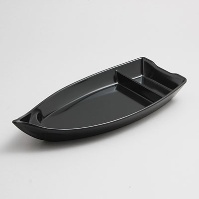 פלטת סירה קמומה 11.8X26.5 ס"מ מלמין שחור