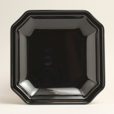 צלחת דייזי 19X19גובה 2.6 ס"מ מלמין שחור