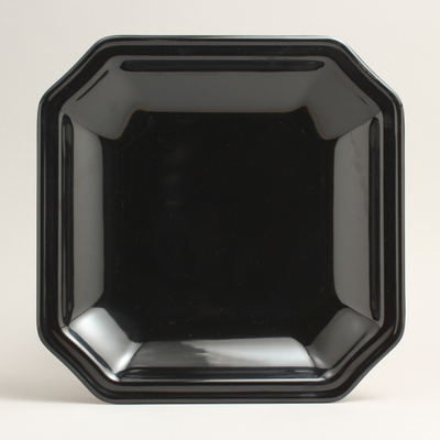 צלחת דייזי 22.8X22.8 גובה 3 ס"מ מלמין שחור