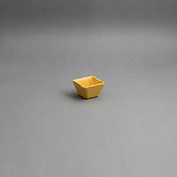 קערה ריבועית קונית 7 ס"מ מלמין צהוב