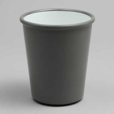 כוס דמוי אמייל 22.5 ס"ל אפור/לבן מלמין
