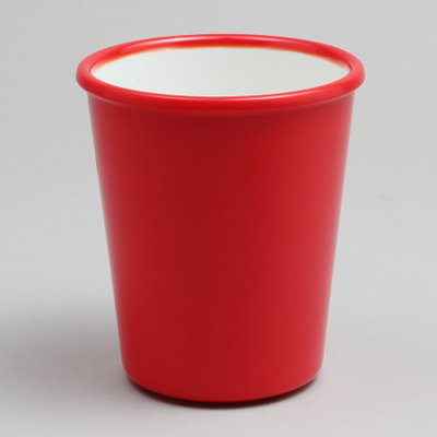 כוס דמוי אמייל 22.5 ס"ל אדום/לבן מלמין