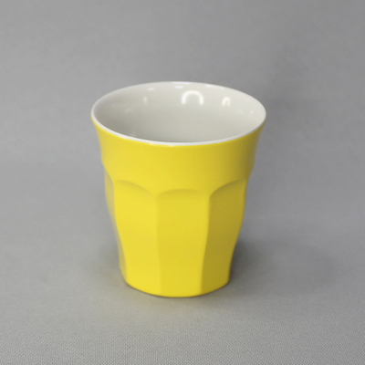 כוס מקרון 177 מ"ל מלמין צהוב/לבן
