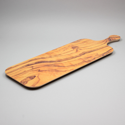 לוח דמוי עץ בהיר מלבני 60X20 ס"מ עם ידית מלמין