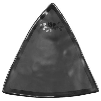 פלטה משולשת סלע 19.3X16.6 ס"מ סקורה מלמין שחור