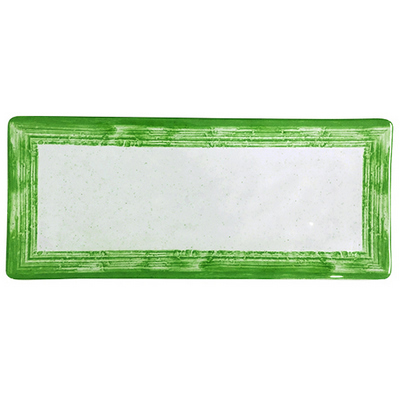 פלטה מלבנית פלואו ירוק 30.3X13 ס"מ מלמין