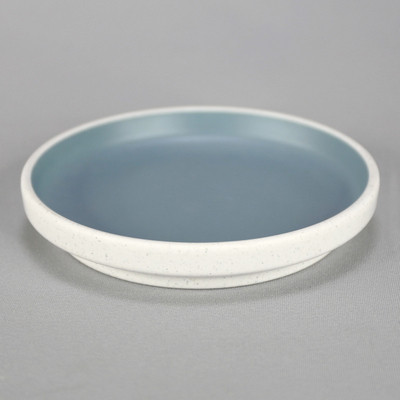 מגש עגול טאיג'י 21.5 ס"מ מלמין כחול לבן