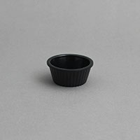 רוטביה / רמקין פסים 3 ס"ל מלמין שחור – 5.5 ס"מ
