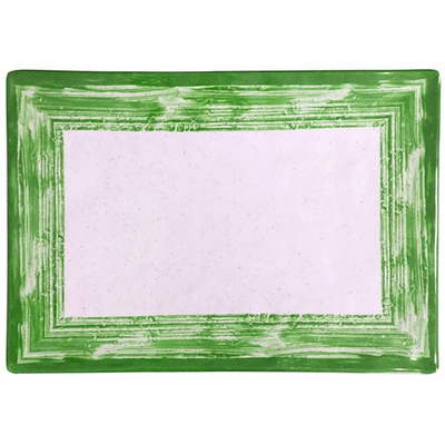 פלטה מלבנית פלואו ירוק 20.2X14 ס"מ מלמין