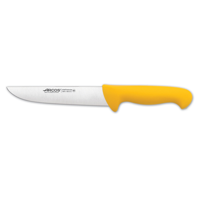 סכין קצב 18 ס"מ ידית פלסטיק צהובה