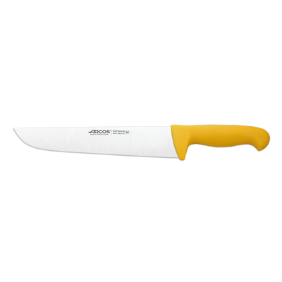 סכין קצב 25 ס"מ ידית פלסטיק צהובה
