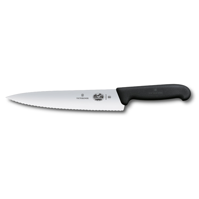 סכין טבח משוננת ידית פלסטיק 22 ס"מ