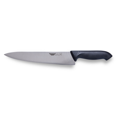 סכין טבח 25 ס"מ חלקה ידית פלסטיק שחור