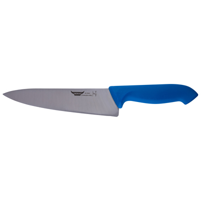 סכין טבח 20 ס"מ חלקה ידית פלסטיק כחולה