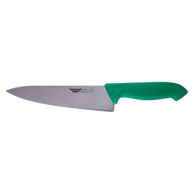 סכין טבח 20 ס"מ חלקה ידית פלסטיק ירוקה