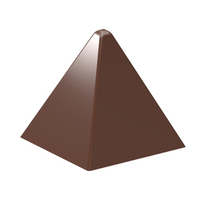 תבנית שוקולד פירמידה חלקה 21 יחידה 20 גרם קרבונט