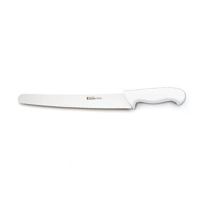 סכין קונדיטור משונן 25 ס"מ ידית לבנה