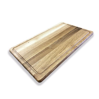 לוח חיתוך עץ אלון 50X30 עובי 2 ס"מ מסגרת ניקוז (תוצרת אנגליה)