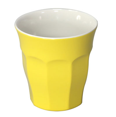 כוס מקרון 295 מ"ל מלמין צהוב/לבן